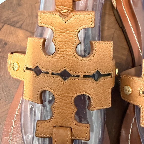 Tory Burch Phoebe Flat Thong Sandals Royal Tan Women's Size 10.5 M - Picture 2 of 13